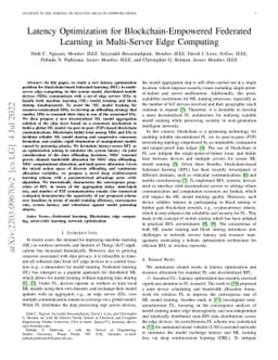 Latency Optimization for Blockchain-Empowered Federated Learning in
  Multi-Server Edge Computing