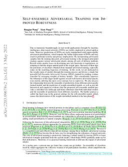 Self-Ensemble Adversarial Training for Improved Robustness