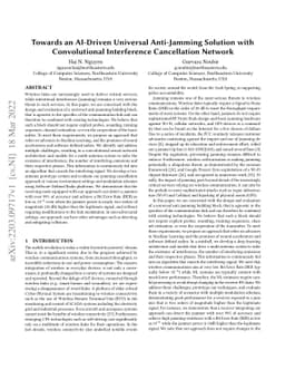 Towards an AI-Driven Universal Anti-Jamming Solution with Convolutional
  Interference Cancellation Network
