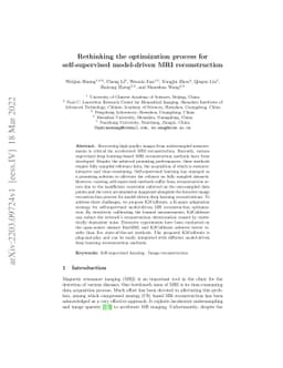Rethinking the optimization process for self-supervised model-driven MRI
  reconstruction