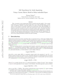 Soft Smoothness for Audio Inpainting Using a Latent Matrix Model in
  Delay-embedded Space