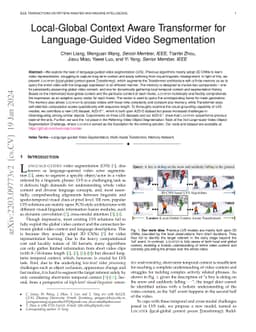 Local-Global Context Aware Transformer for Language-Guided Video
  Segmentation