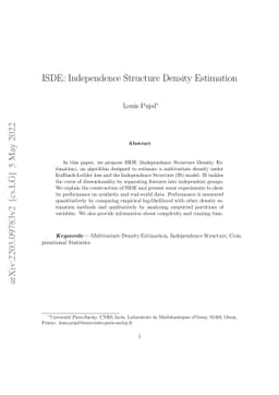 ISDE : Independence Structure Density Estimation