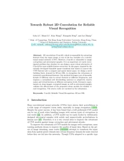 Towards Robust 2D Convolution for Reliable Visual Recognition