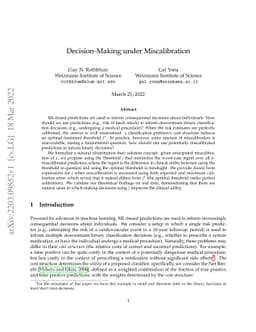 Decision-Making under Miscalibration