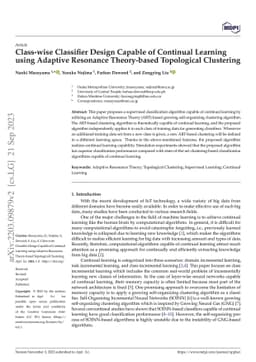 Class-wise Classifier Design Capable of Continual Learning using
  Adaptive Resonance Theory-based Topological Clustering