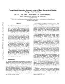 Prompt-based Generative Approach towards Multi-Hierarchical Medical
  Dialogue State Tracking