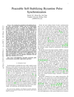 Peaceable Self-Stabilizing Byzantine Pulse Synchronization