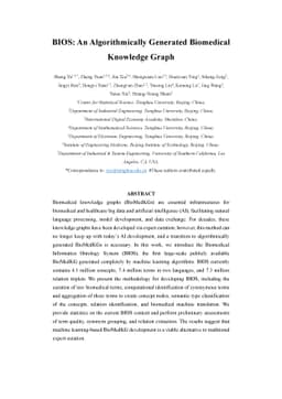 BIOS: An Algorithmically Generated Biomedical Knowledge Graph