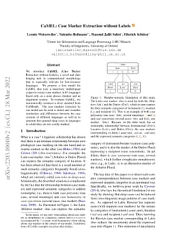 CaMEL: Case Marker Extraction without Labels
