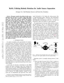 RoSS: Utilizing Robotic Rotation for Audio Source Separation