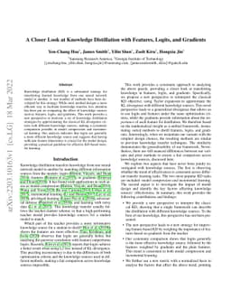 A Closer Look at Knowledge Distillation with Features, Logits, and
  Gradients