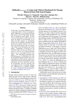 DuReader_retrieval: A Large-scale Chinese Benchmark for Passage
  Retrieval from Web Search Engine