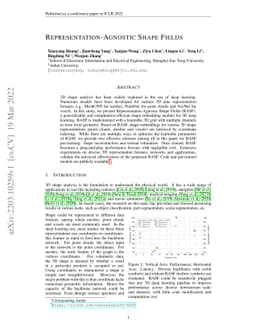 Representation-Agnostic Shape Fields