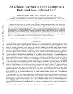 An Efficient Approach to Move Elements in a Distributed Geo-Replicated
  Tree