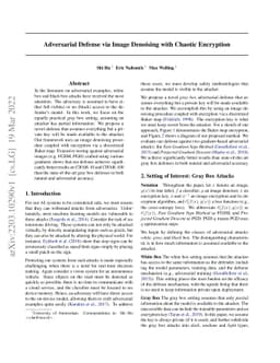 Adversarial Defense via Image Denoising with Chaotic Encryption