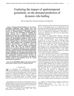 Exploring the impact of spatiotemporal granularity on the demand
  prediction of dynamic ride-hailing