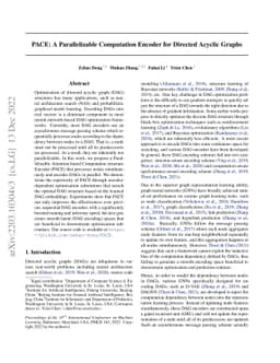 PACE: A Parallelizable Computation Encoder for Directed Acyclic Graphs