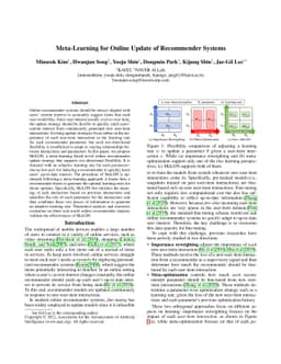 Meta-Learning for Online Update of Recommender Systems