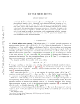 IID Time Series Testing