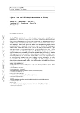 Optical Flow for Video Super-Resolution: A Survey