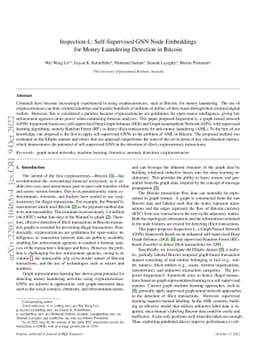 Inspection-L: Self-Supervised GNN Node Embeddings for Money Laundering
  Detection in Bitcoin