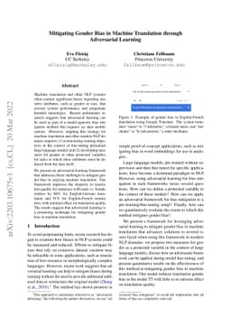 Mitigating Gender Bias in Machine Translation through Adversarial
  Learning
