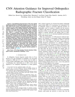CNN Attention Guidance for Improved Orthopedics Radiographic Fracture
  Classification