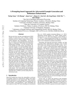 A Prompting-based Approach for Adversarial Example Generation and
  Robustness Enhancement