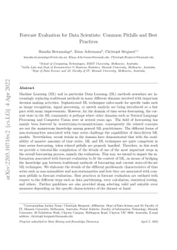 Forecast Evaluation for Data Scientists: Common Pitfalls and Best
  Practices