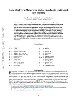 Long Short-Term Memory for Spatial Encoding in Multi-Agent Path Planning