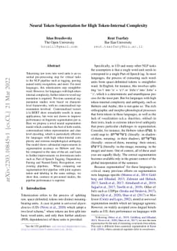 Neural Token Segmentation for High Token-Internal Complexity