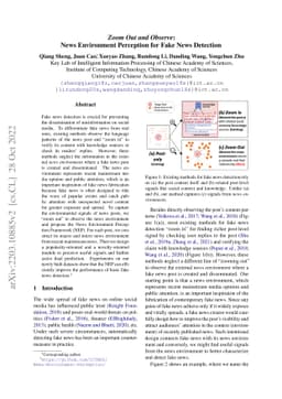Zoom Out and Observe: News Environment Perception for Fake News
  Detection
