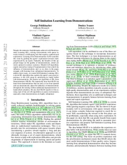 Self-Imitation Learning from Demonstrations
