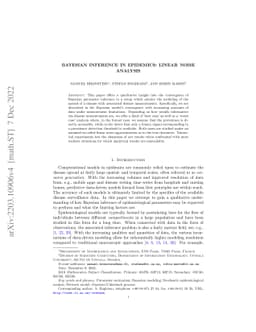Bayesian inference in Epidemics: linear noise analysis