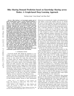 Bike Sharing Demand Prediction based on Knowledge Sharing across Modes:
  A Graph-based Deep Learning Approach