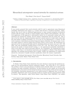 Hierarchical autoregressive neural networks for statistical systems