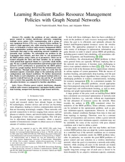 Learning Resilient Radio Resource Management Policies with Graph Neural
  Networks