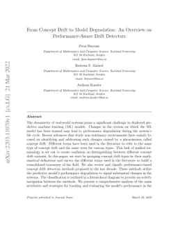 From Concept Drift to Model Degradation: An Overview on
  Performance-Aware Drift Detectors