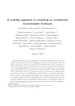 A Scalable Approach to Modeling on Accelerated Neuromorphic Hardware