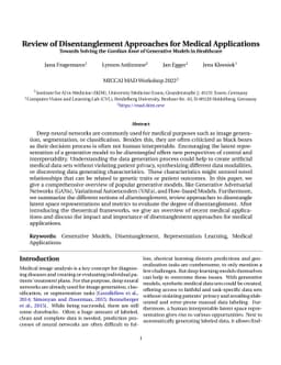 Review of Disentanglement Approaches for Medical Applications -- Towards
  Solving the Gordian Knot of Generative Models in Healthcare