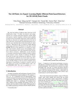 Not All Points Are Equal: Learning Highly Efficient Point-based
  Detectors for 3D LiDAR Point Clouds
