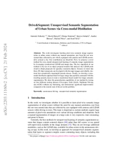 Drive&Segment: Unsupervised Semantic Segmentation of Urban Scenes via
  Cross-modal Distillation