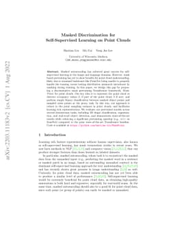 Masked Discrimination for Self-Supervised Learning on Point Clouds