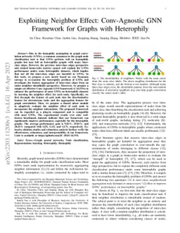 Exploiting Neighbor Effect: Conv-Agnostic GNNs Framework for Graphs with
  Heterophily