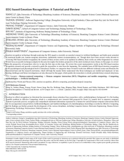 EEG based Emotion Recognition: A Tutorial and Review