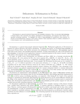 Delicatessen: M-Estimation in Python