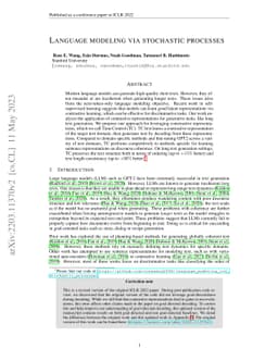 Language modeling via stochastic processes