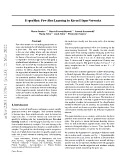 HyperShot: Few-Shot Learning by Kernel HyperNetworks