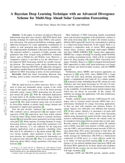 A Bayesian Deep Learning Technique for Multi-Step Ahead Solar Generation
  Forecasting